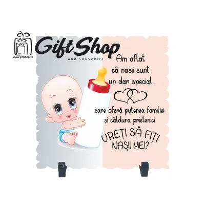 Am aflat ca nasii sunt un dar special roz, placheta cu mesaj b